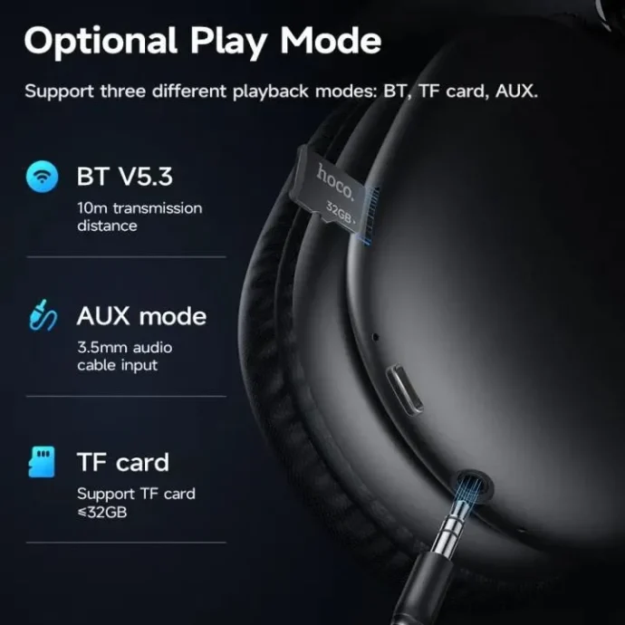 ⁦Casque Audio HOCO W35 Max⁩ - الصورة ⁦3⁩