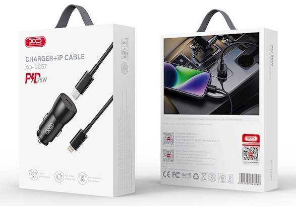 ⁦Chargeur Auto 25W + Cable Lightning (IP) XO-CC57⁩ - الصورة ⁦2⁩
